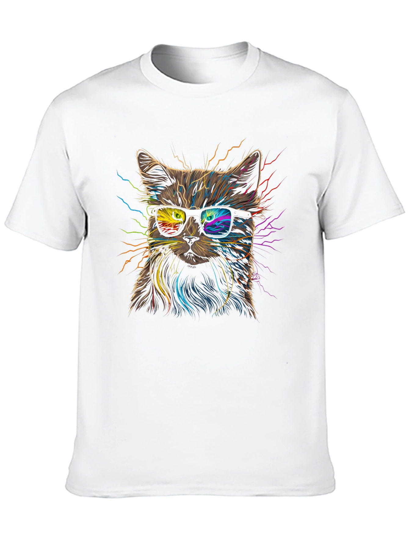 Cool Cat Graphic Tee - Funky Feline Fashion