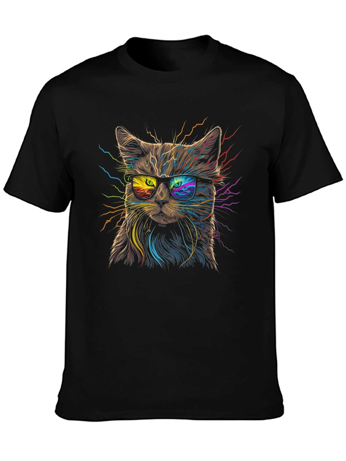 Cool Cat Graphic Tee - Funky Feline Fashion