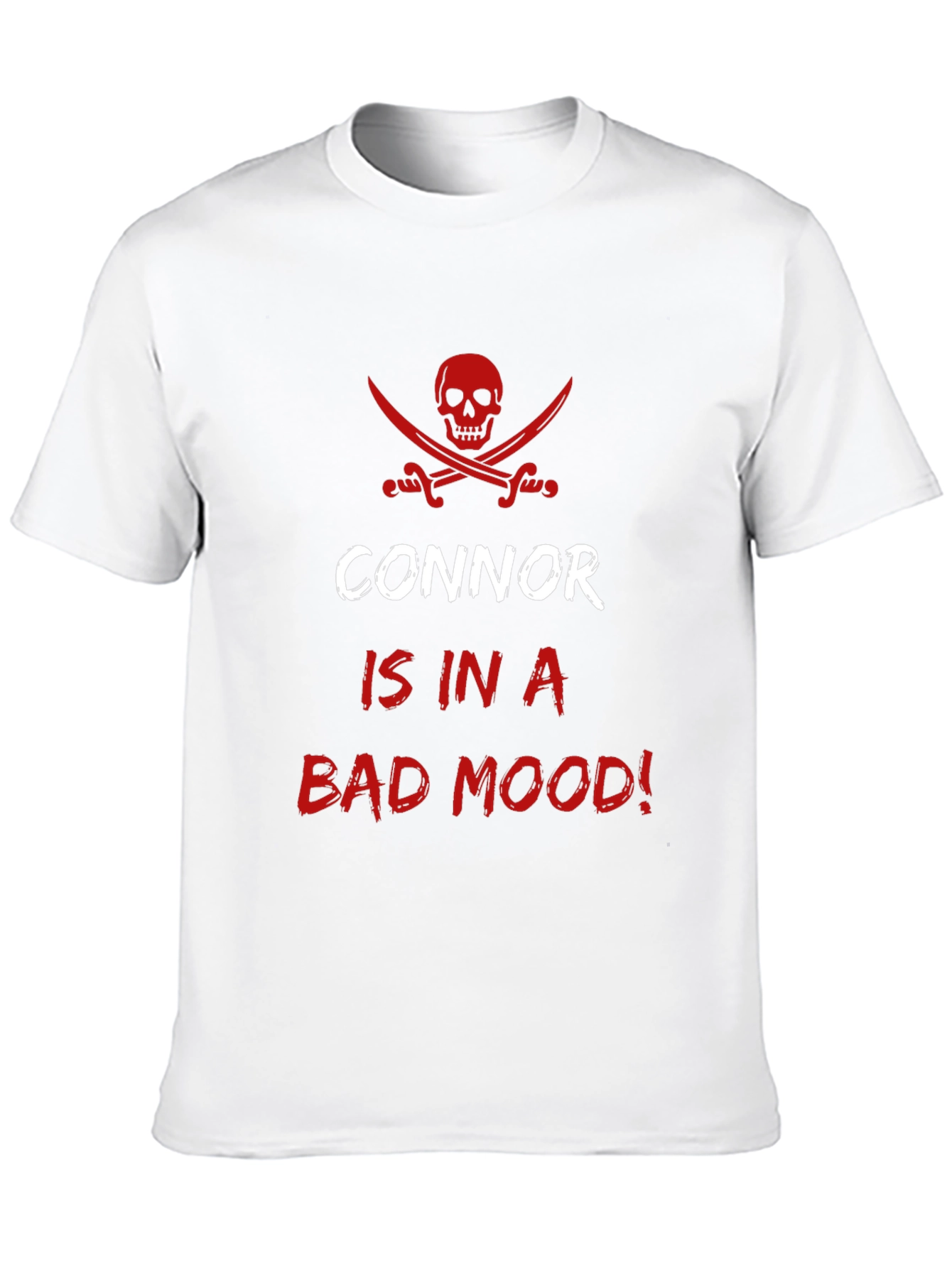 Connor Bad Mood Black Cotton T-Shirt
