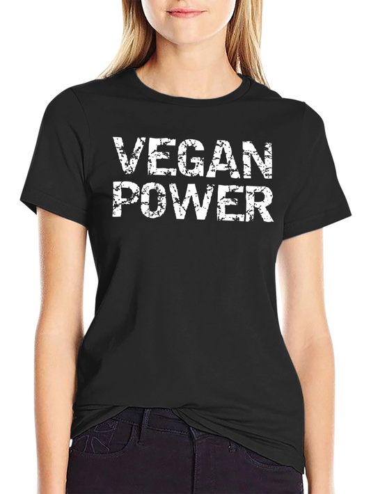 Vegan Power Graphic T-Shirt - Black