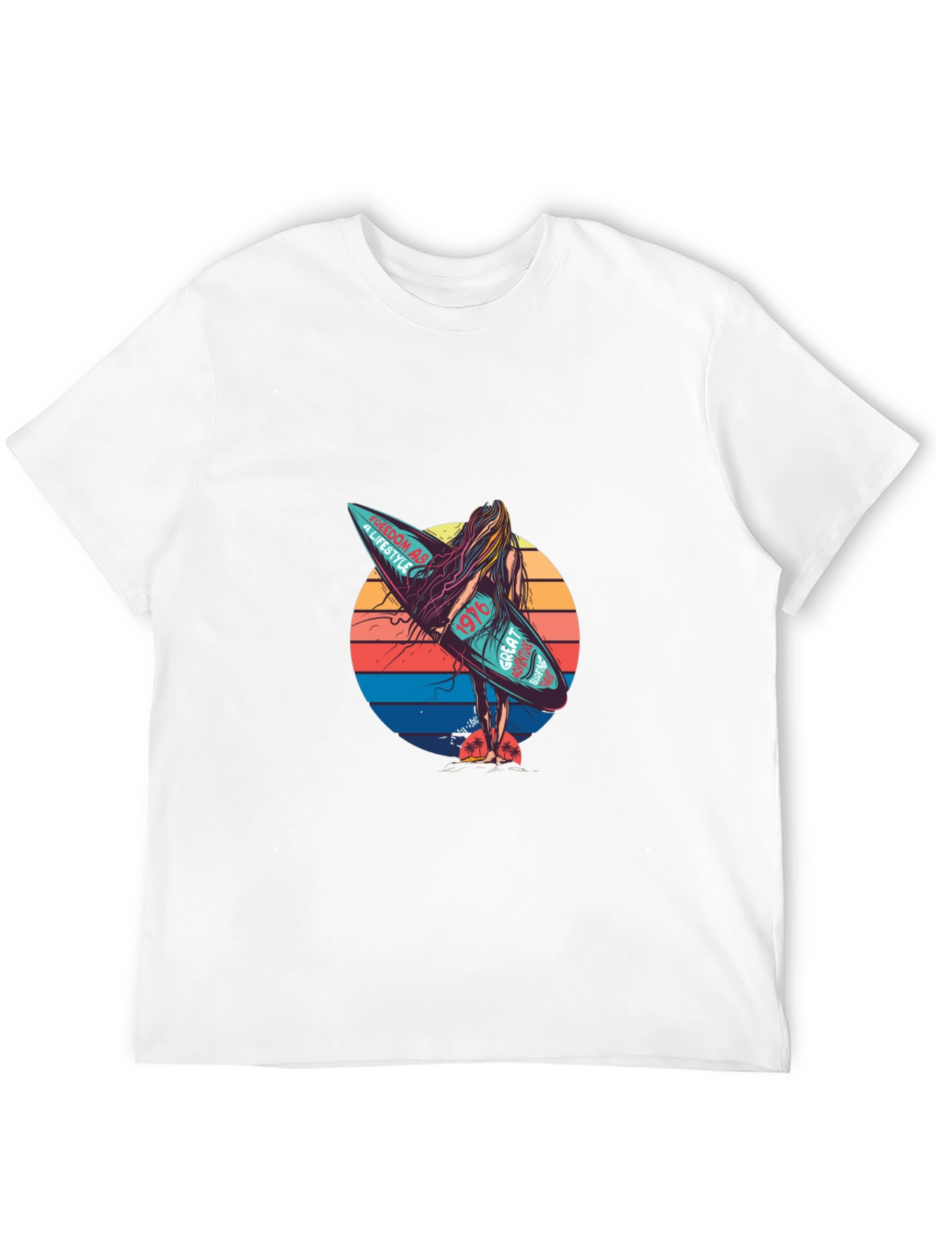 Retro Surf Vibe T-Shirt - Freedom Lifestyle Design