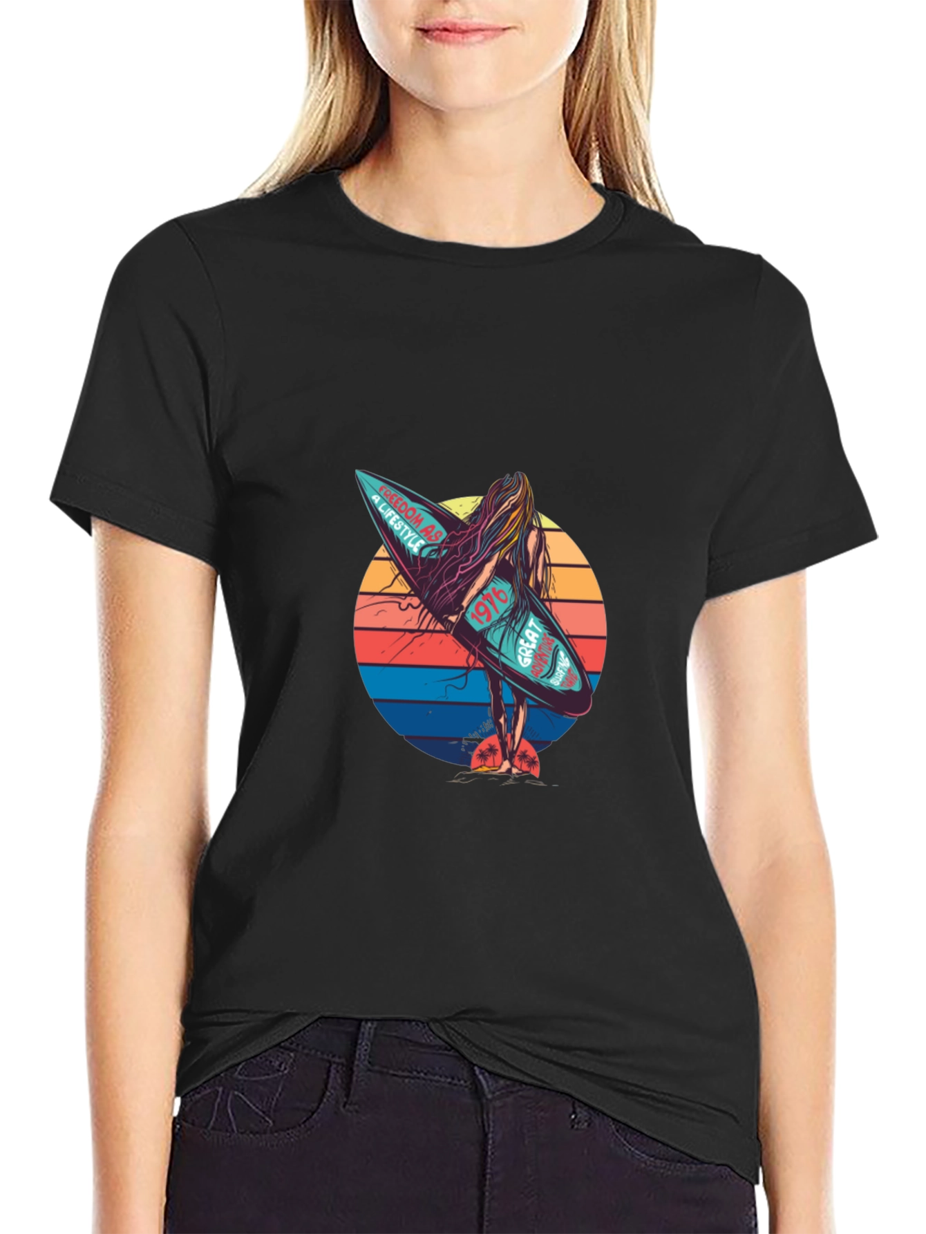 Retro Surf Vibe T-Shirt - Freedom Lifestyle Design