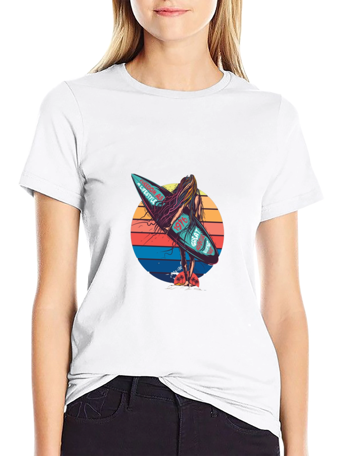 Retro Surf Vibe T-Shirt - Freedom Lifestyle Design