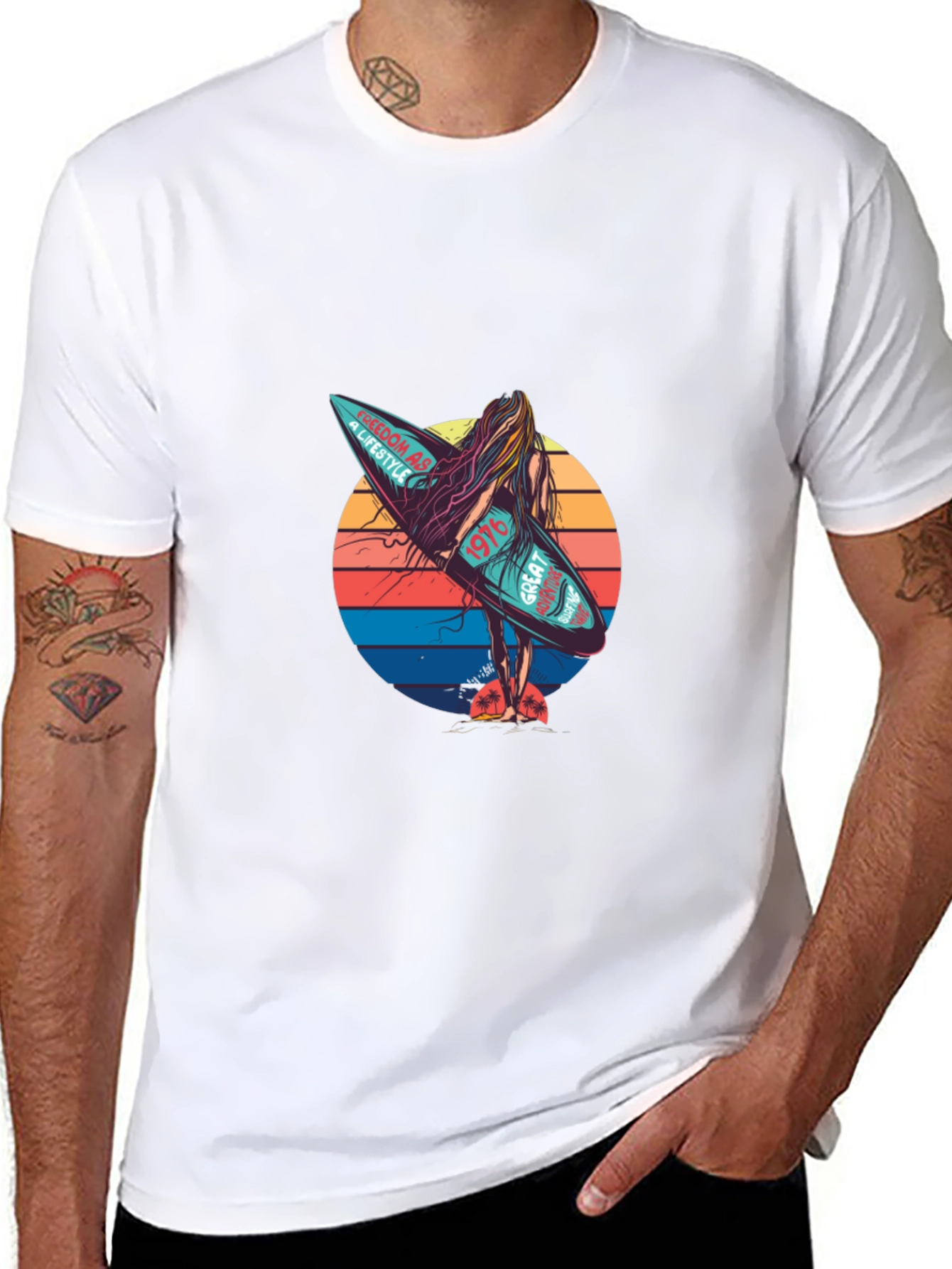 Retro Surf Vibe T-Shirt - Freedom Lifestyle Design