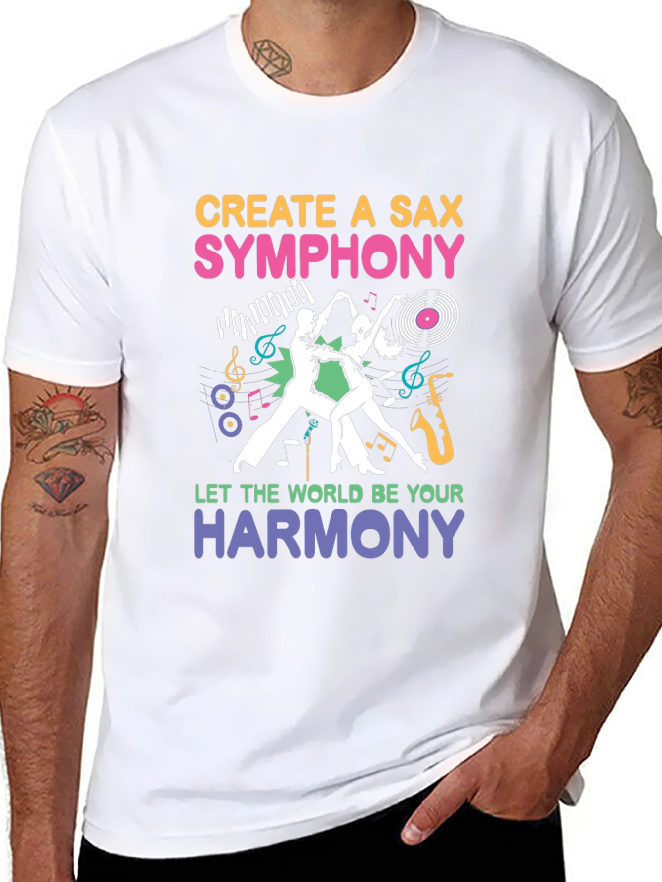 Create a Sax Symphony T-Shirt - Musical Harmony Design