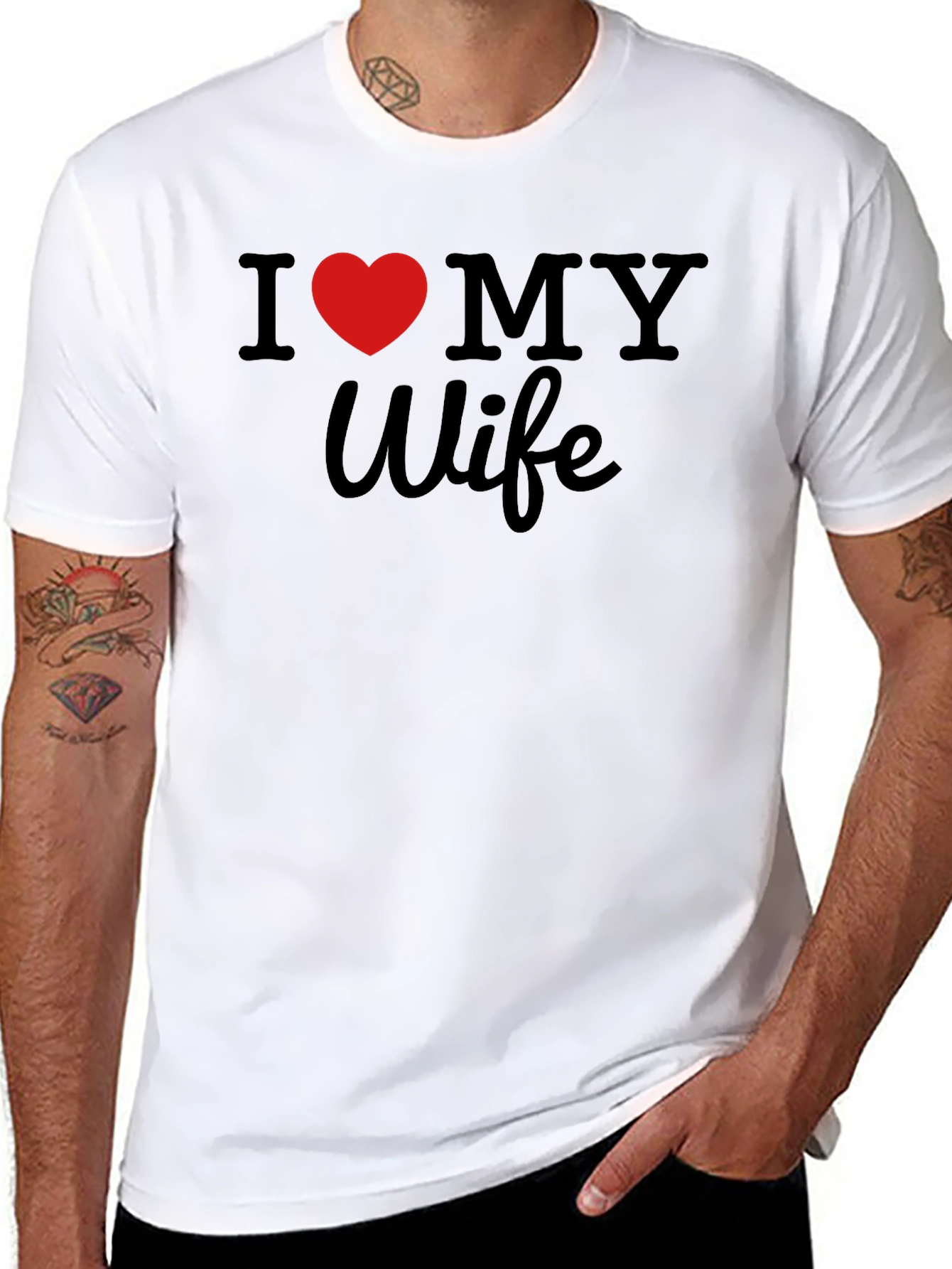 I Heart My Wife Black T-Shirt