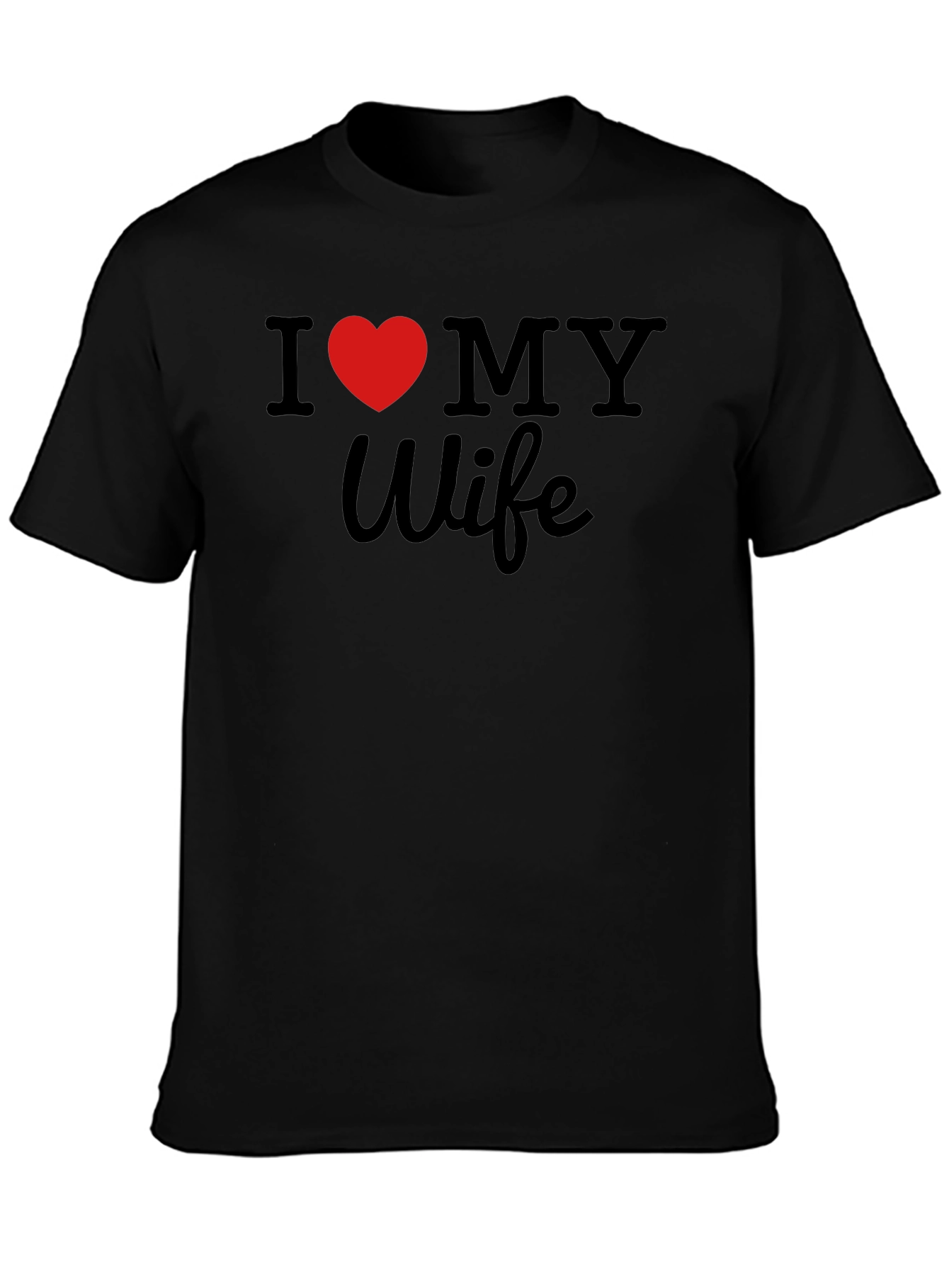 I Heart My Wife Black T-Shirt