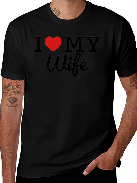 I Heart My Wife Black T-Shirt