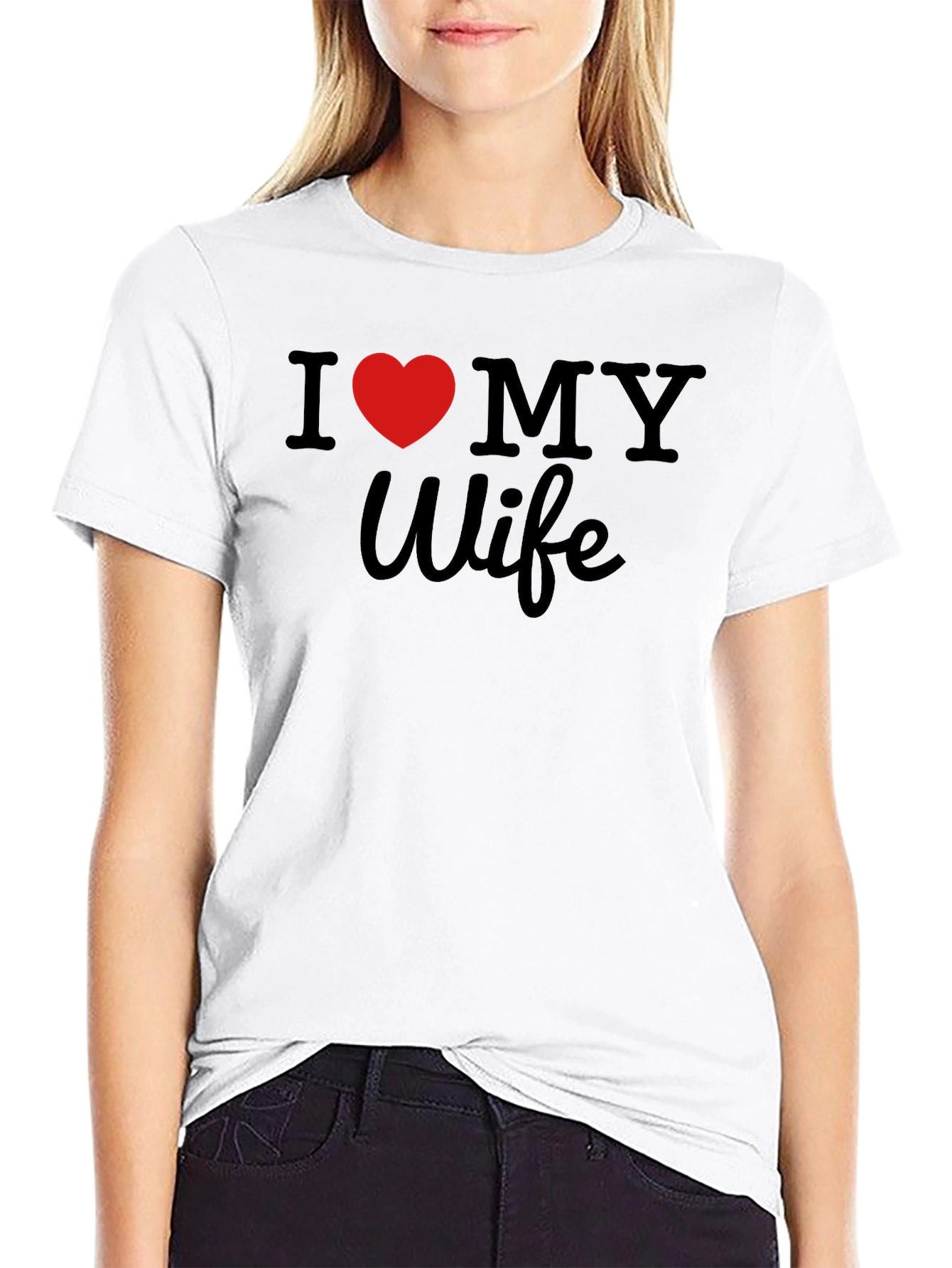 I Heart My Wife Black T-Shirt