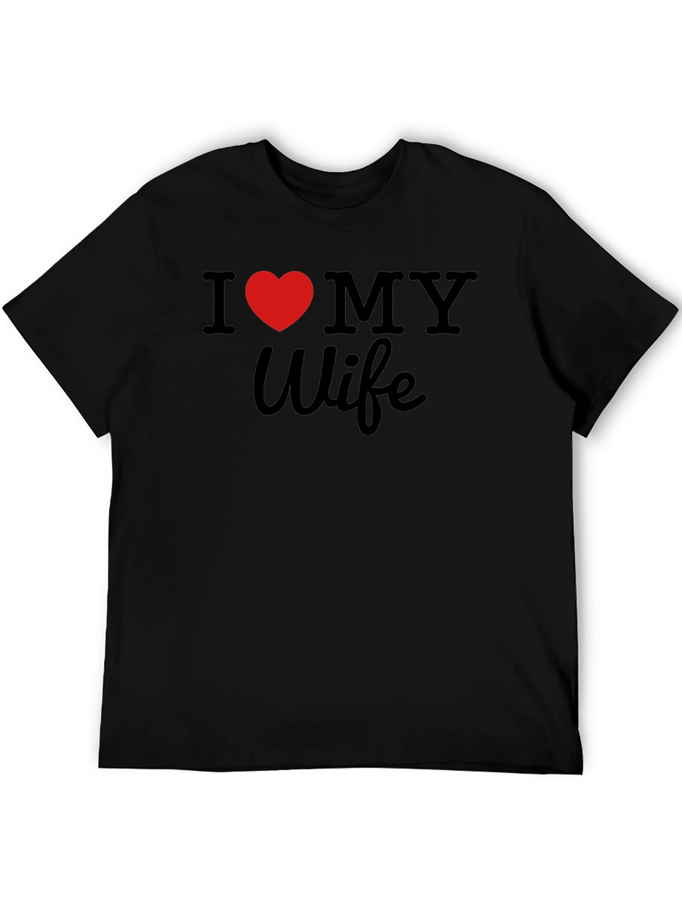 I Heart My Wife Black T-Shirt