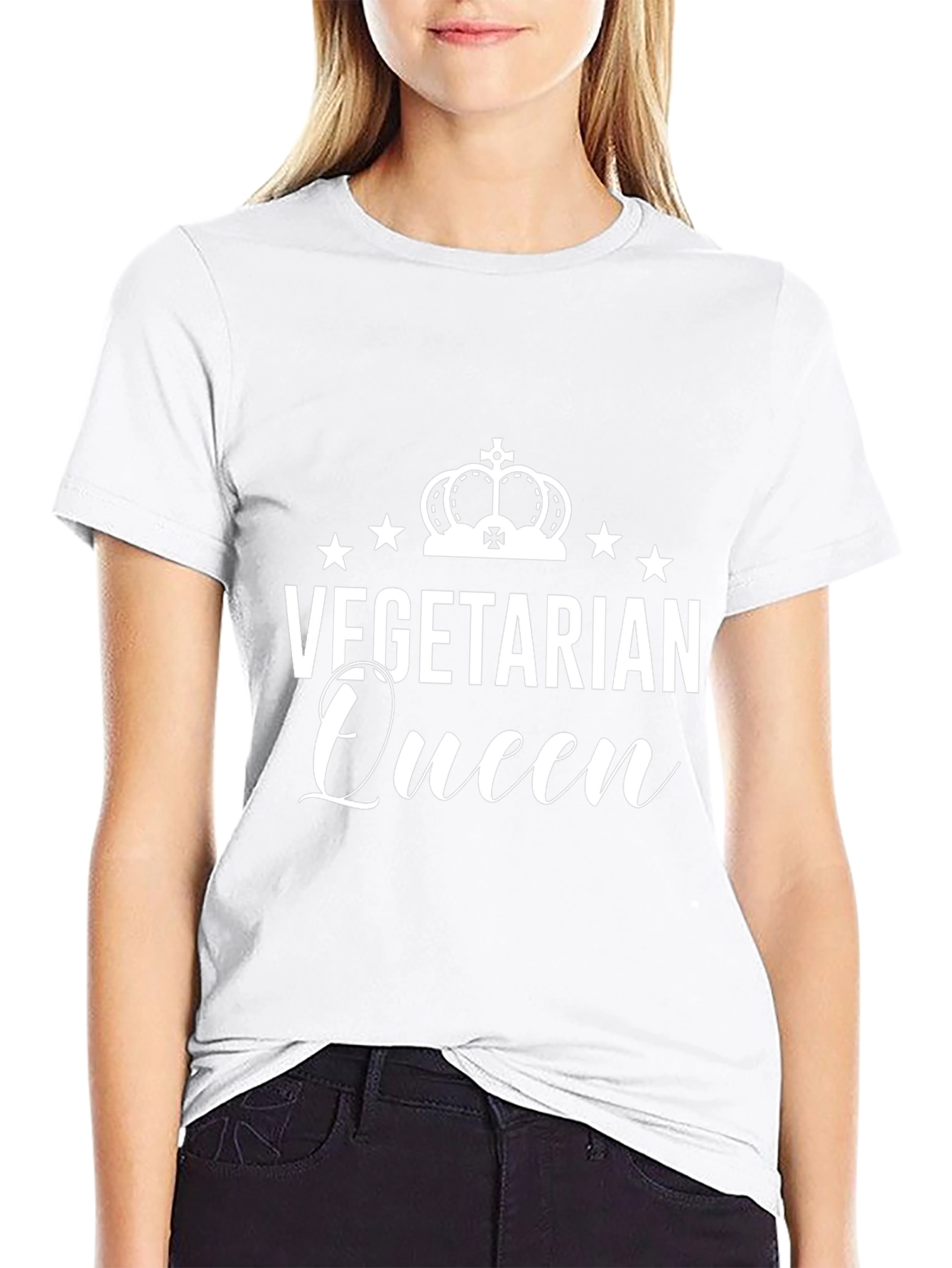 Vegetarian Queen Graphic Tee - Vegan Lifestyle
