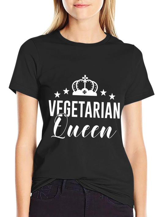 Vegetarian Queen Graphic Tee - Vegan Lifestyle