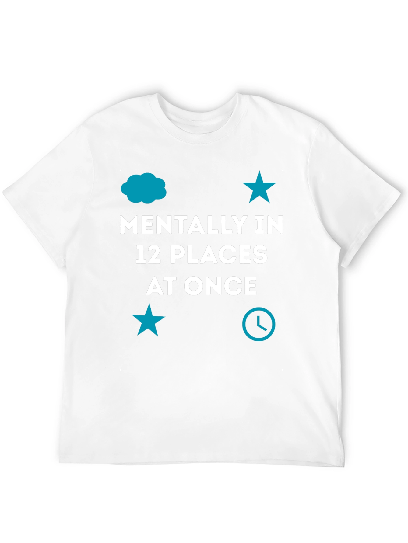 Mentally In 12 Places At Once Black T-Shirt