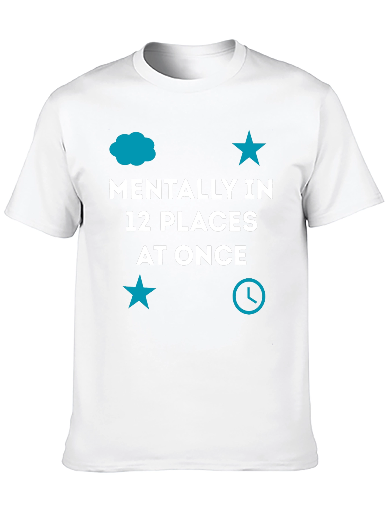 Mentally In 12 Places At Once Black T-Shirt