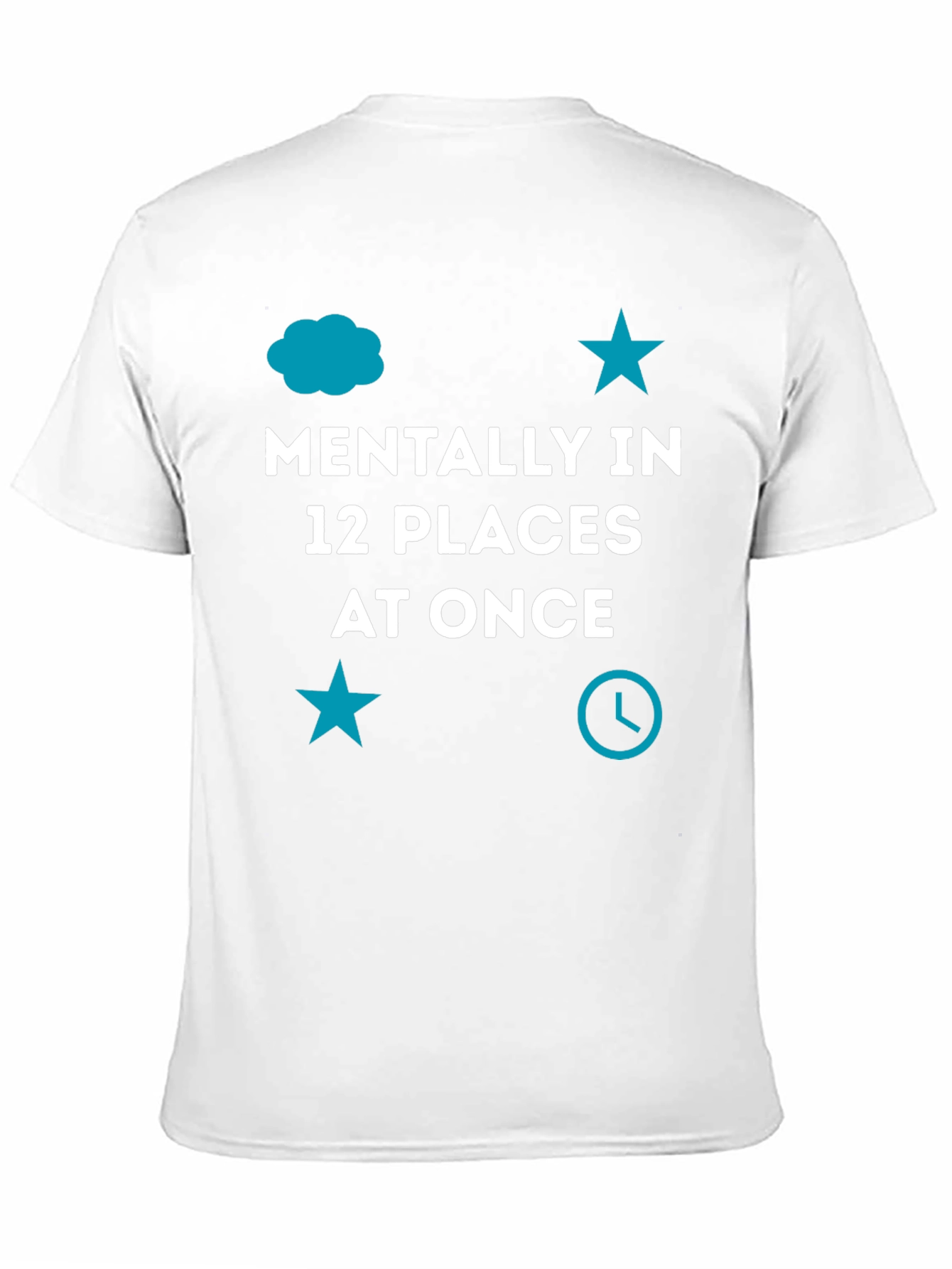 Mentally In 12 Places At Once Black T-Shirt