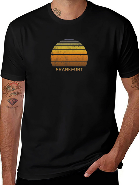 Retro Frankfurt Sunset Graphic T-Shirt