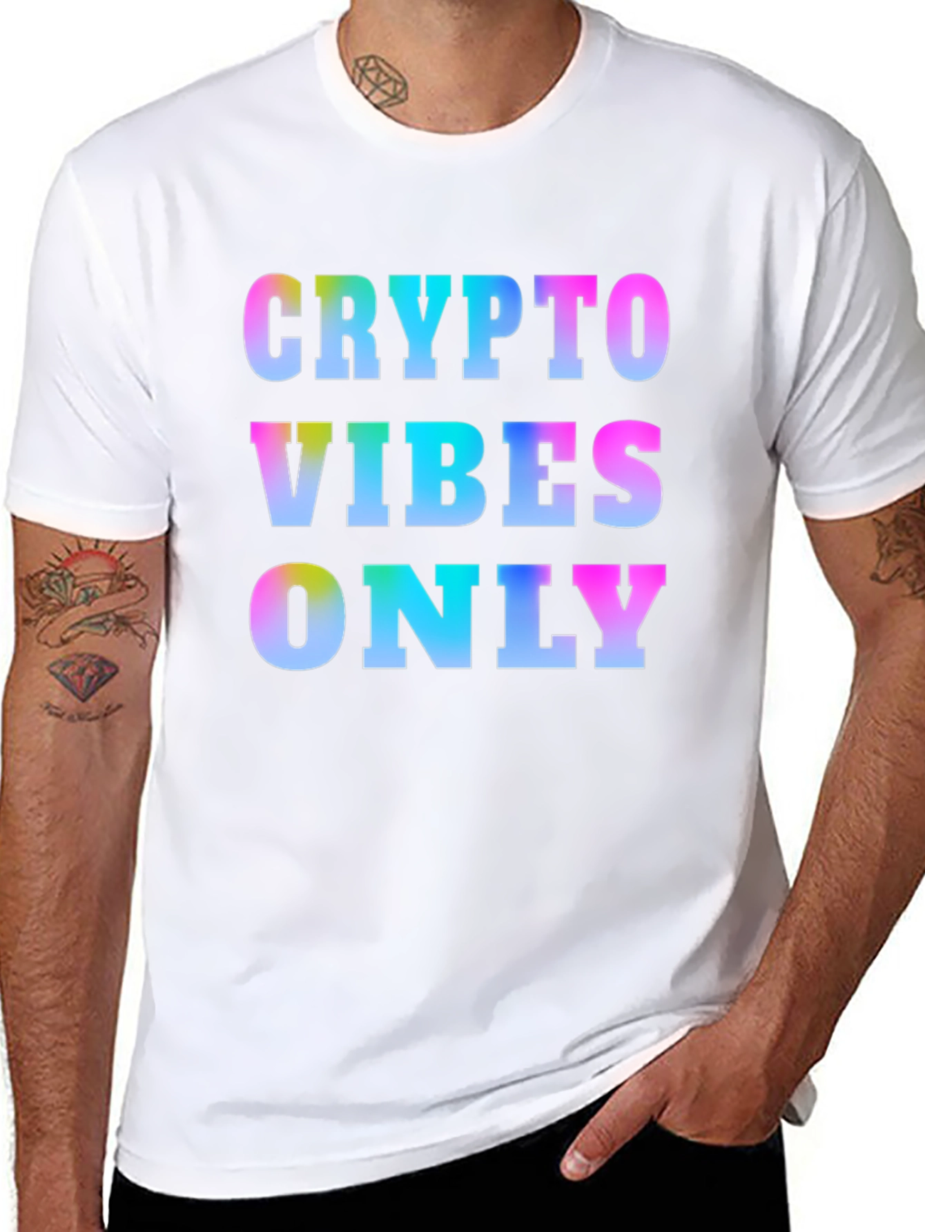 Crypto Vibes Only Graphic T-Shirt - Mens Black Tee