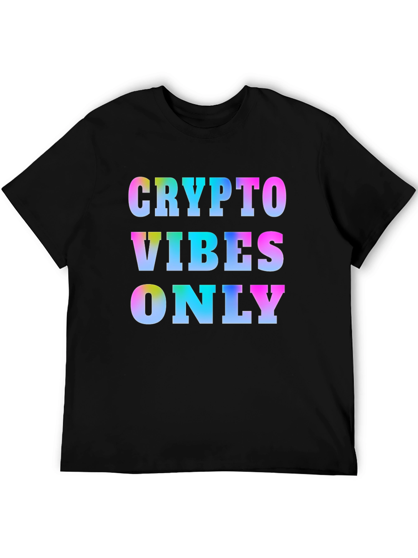 Crypto Vibes Only Graphic T-Shirt - Mens Black Tee