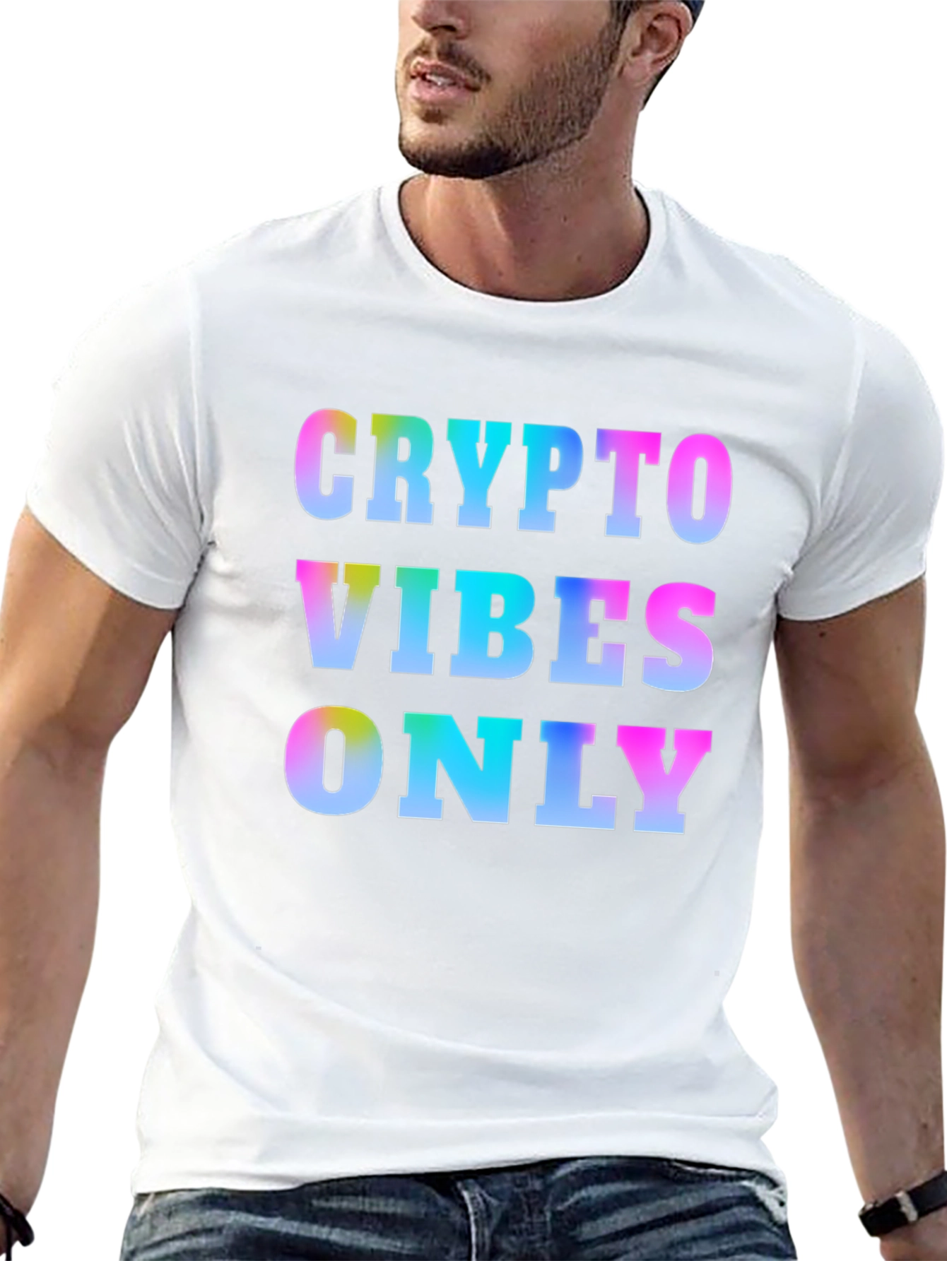 Crypto Vibes Only Graphic T-Shirt - Mens Black Tee