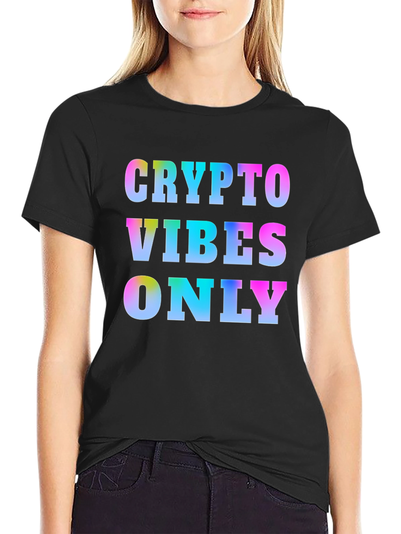 Crypto Vibes Only Graphic T-Shirt - Mens Black Tee