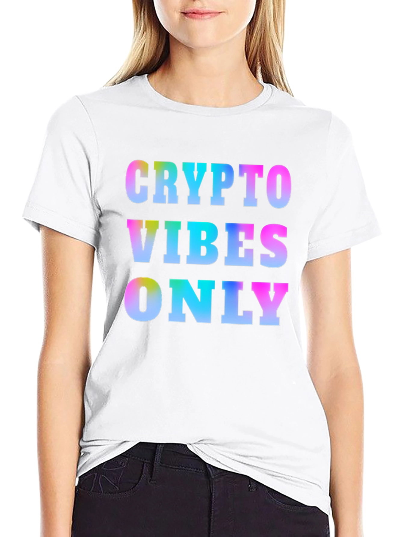 Crypto Vibes Only Graphic T-Shirt - Mens Black Tee
