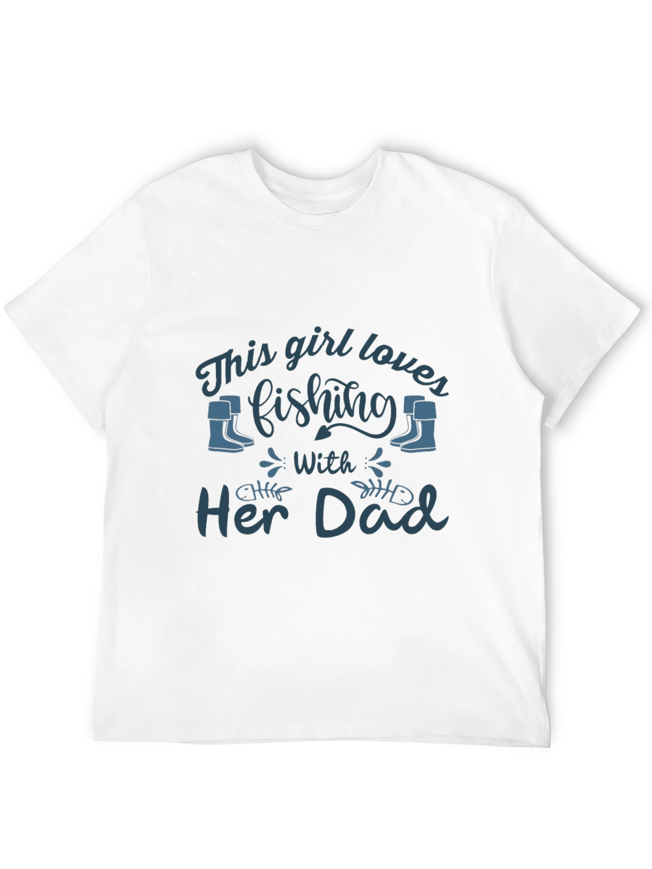 Fishing Girl Dad T-Shirt - Angler Tee