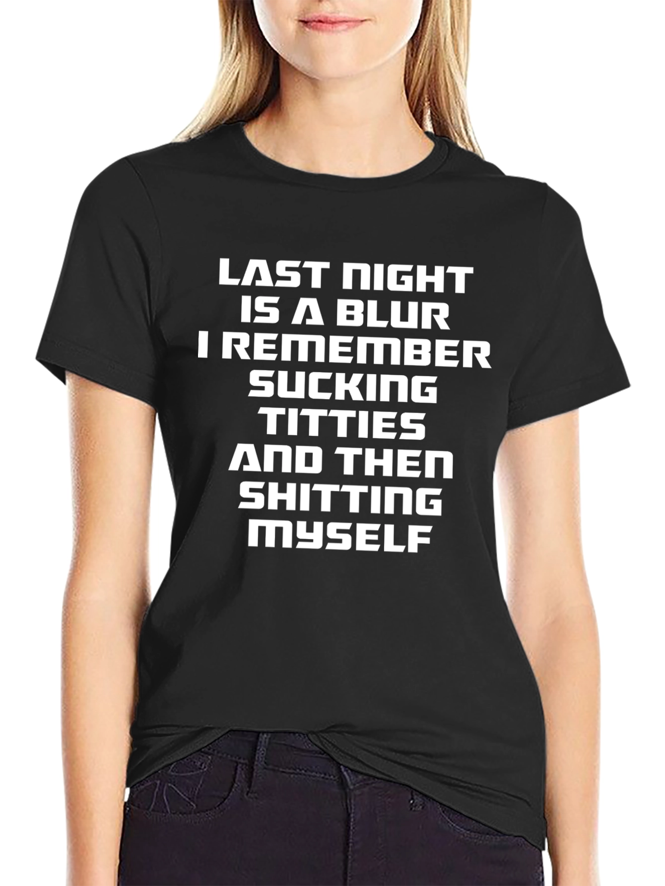 Funny Mens Black Graphic T-Shirt