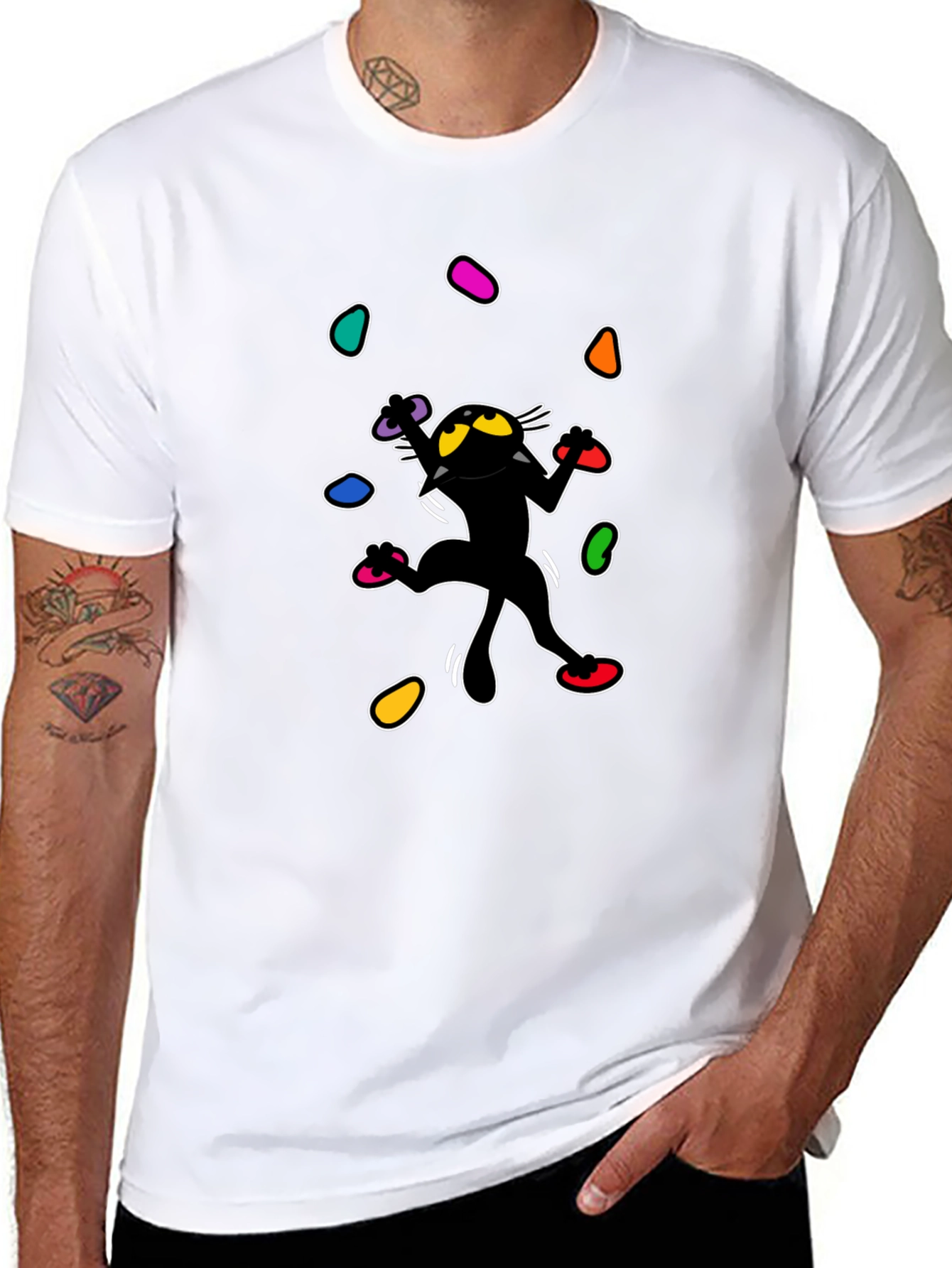 Climbing Cat Graphic Tee