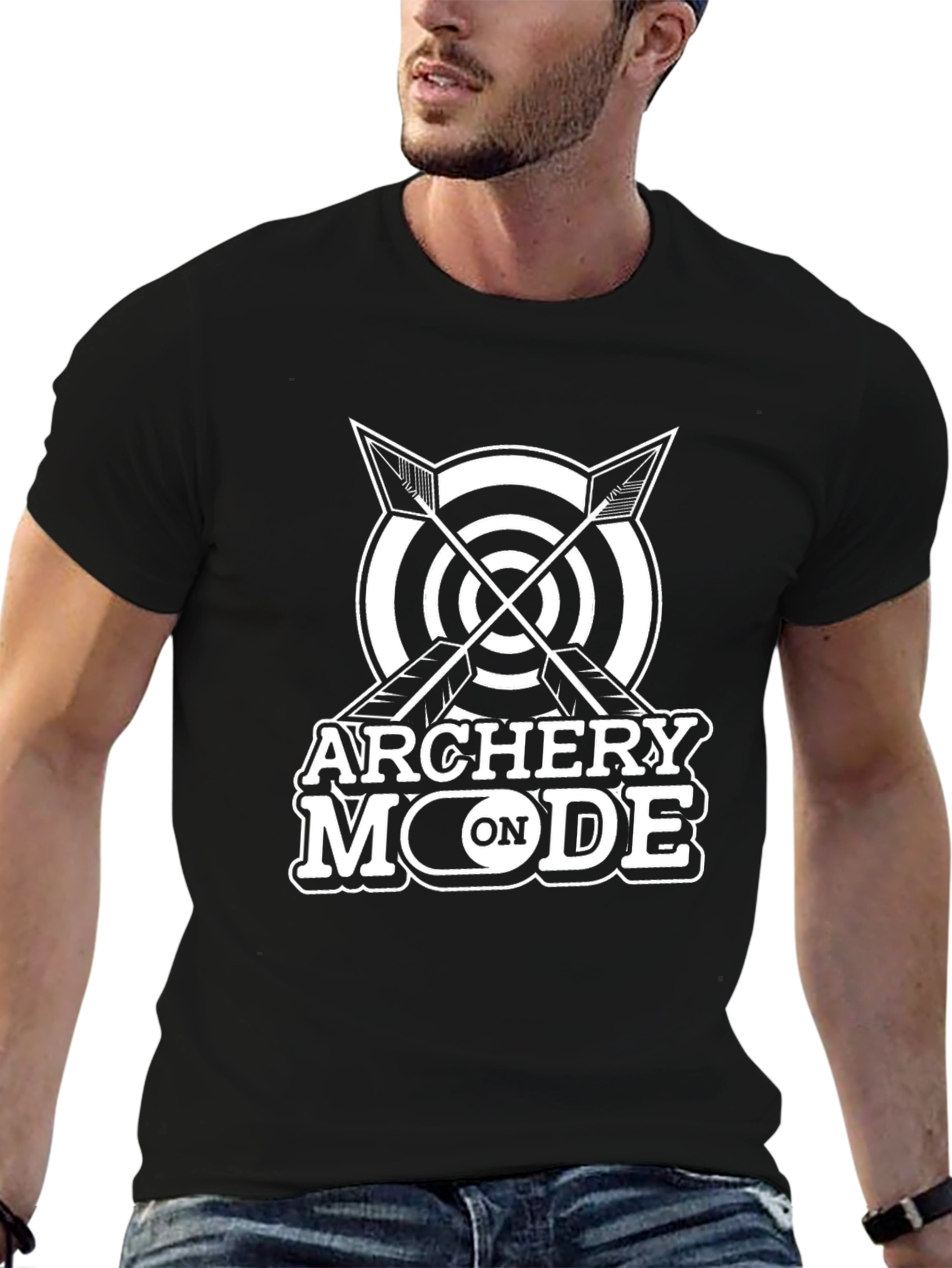 Archery Mode On Black T-Shirt