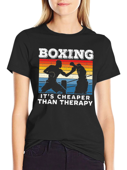 Boxing Cheaper Than Therapy T-Shirt