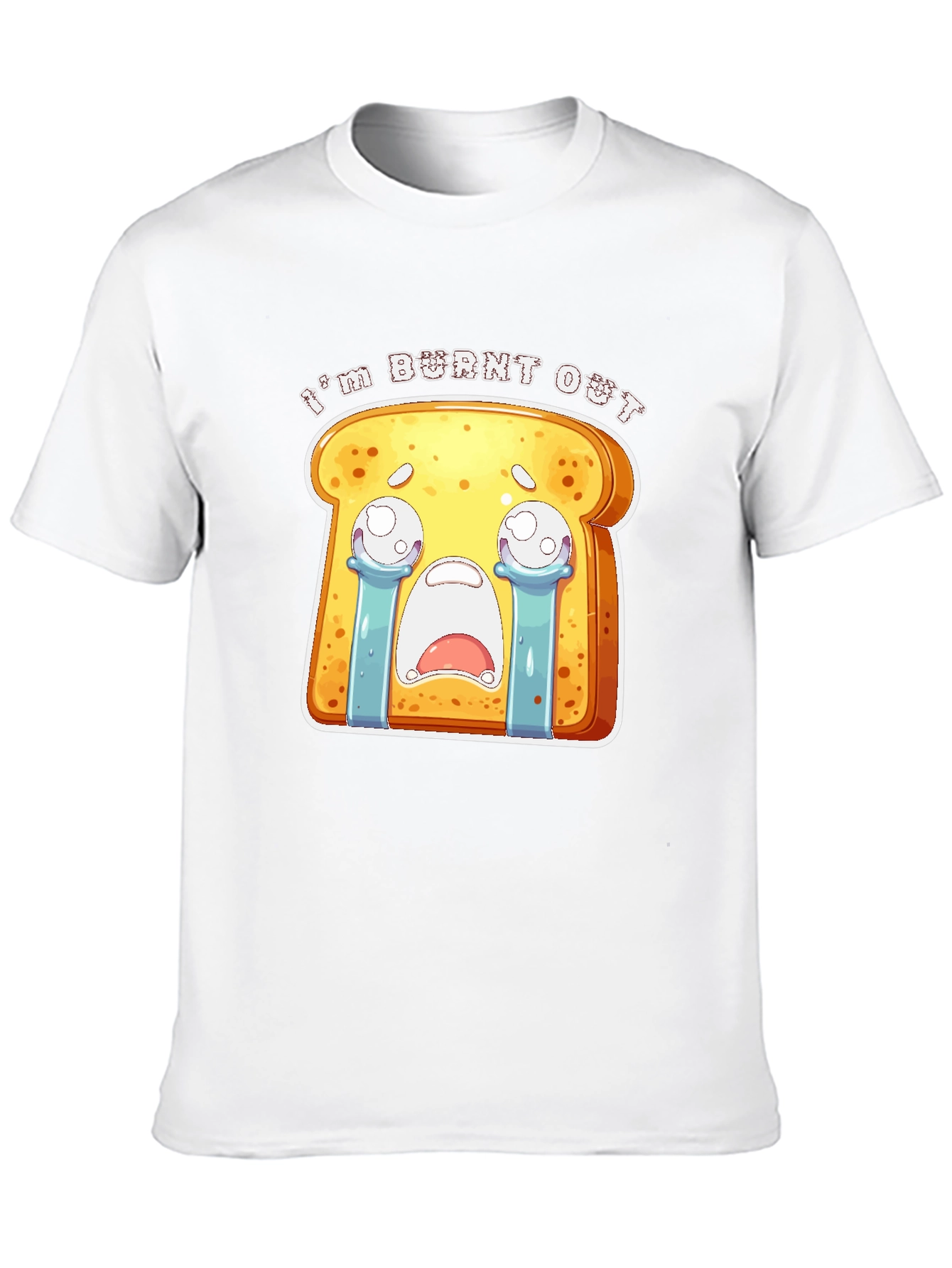 Im Burnt Out Funny Toast Cartoon T-Shirt