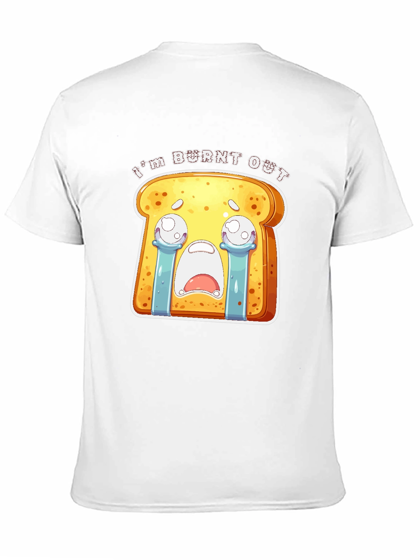 Im Burnt Out Funny Toast Cartoon T-Shirt