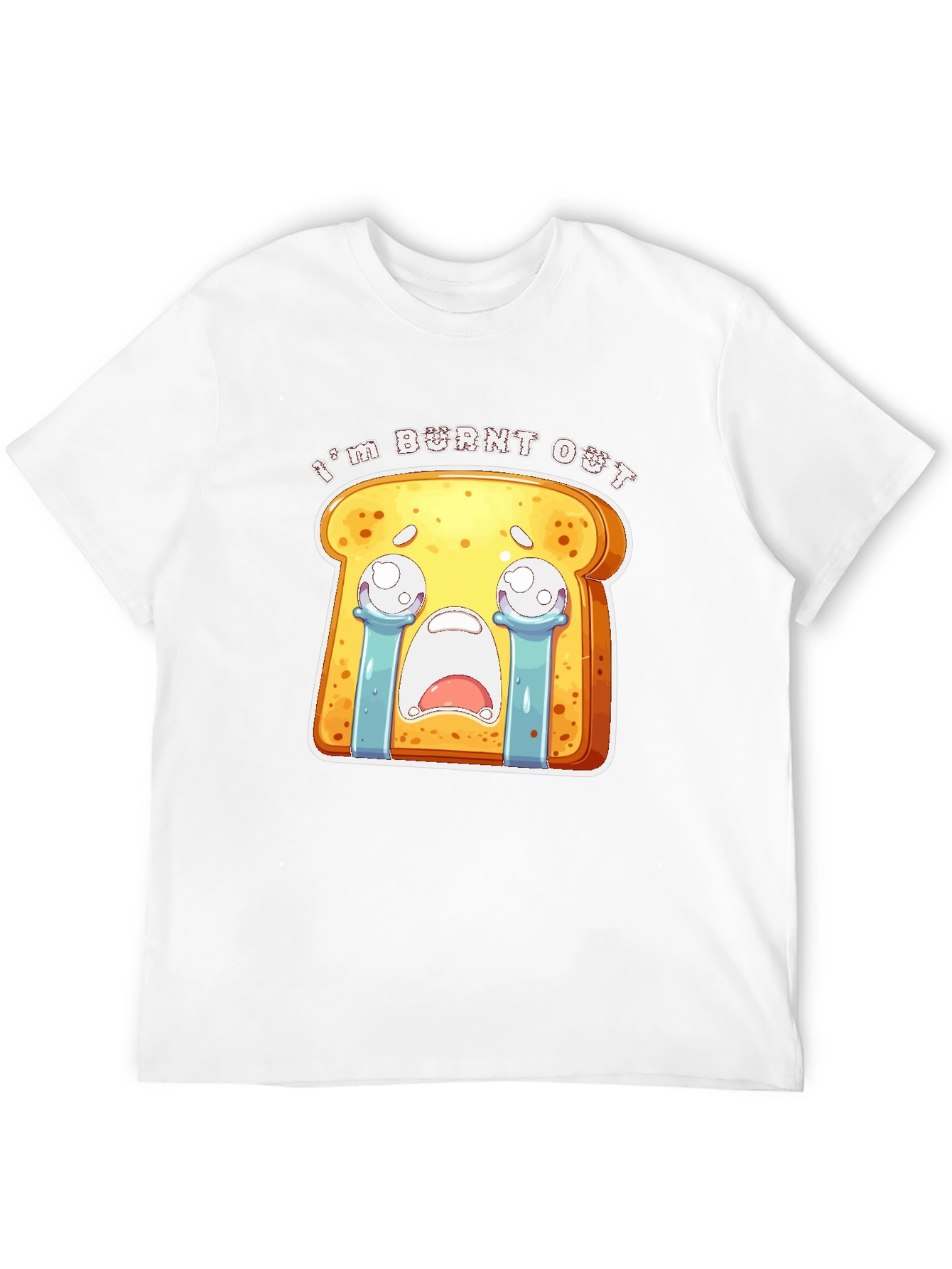 Im Burnt Out Funny Toast Cartoon T-Shirt