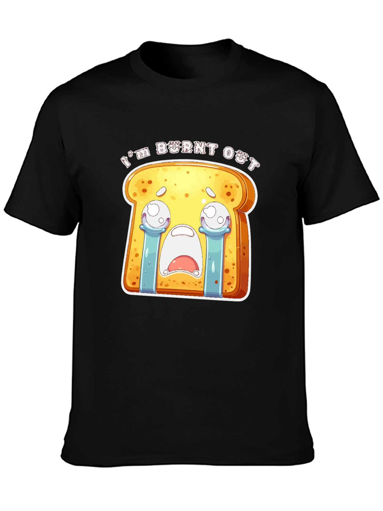 Im Burnt Out Funny Toast Cartoon T-Shirt