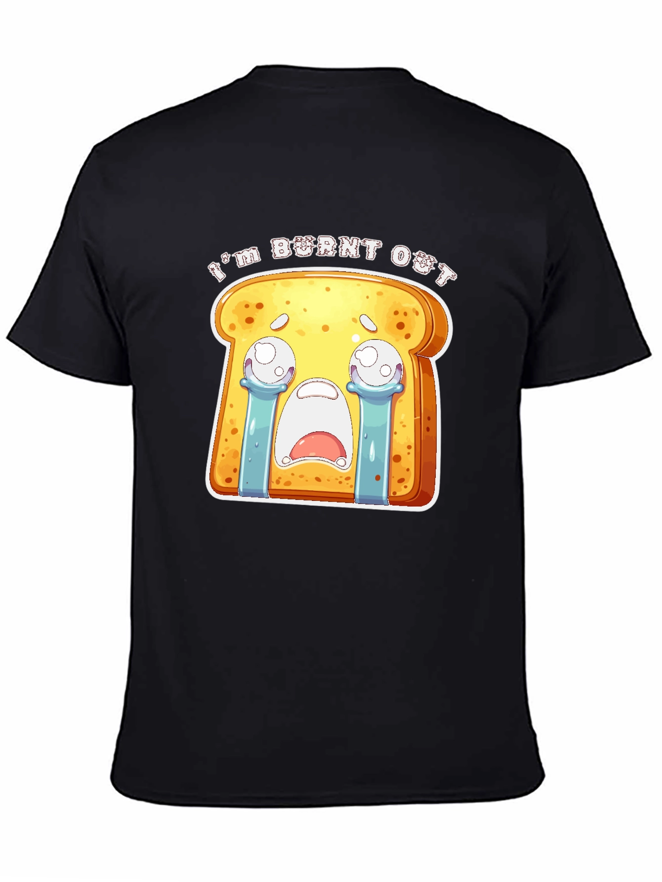Im Burnt Out Funny Toast Cartoon T-Shirt