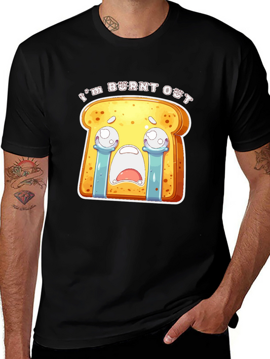 Im Burnt Out Funny Toast Cartoon T-Shirt