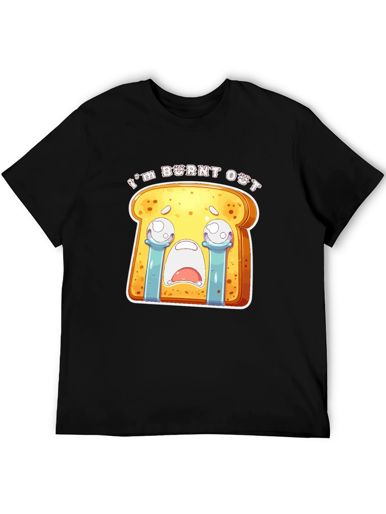 Im Burnt Out Funny Toast Cartoon T-Shirt