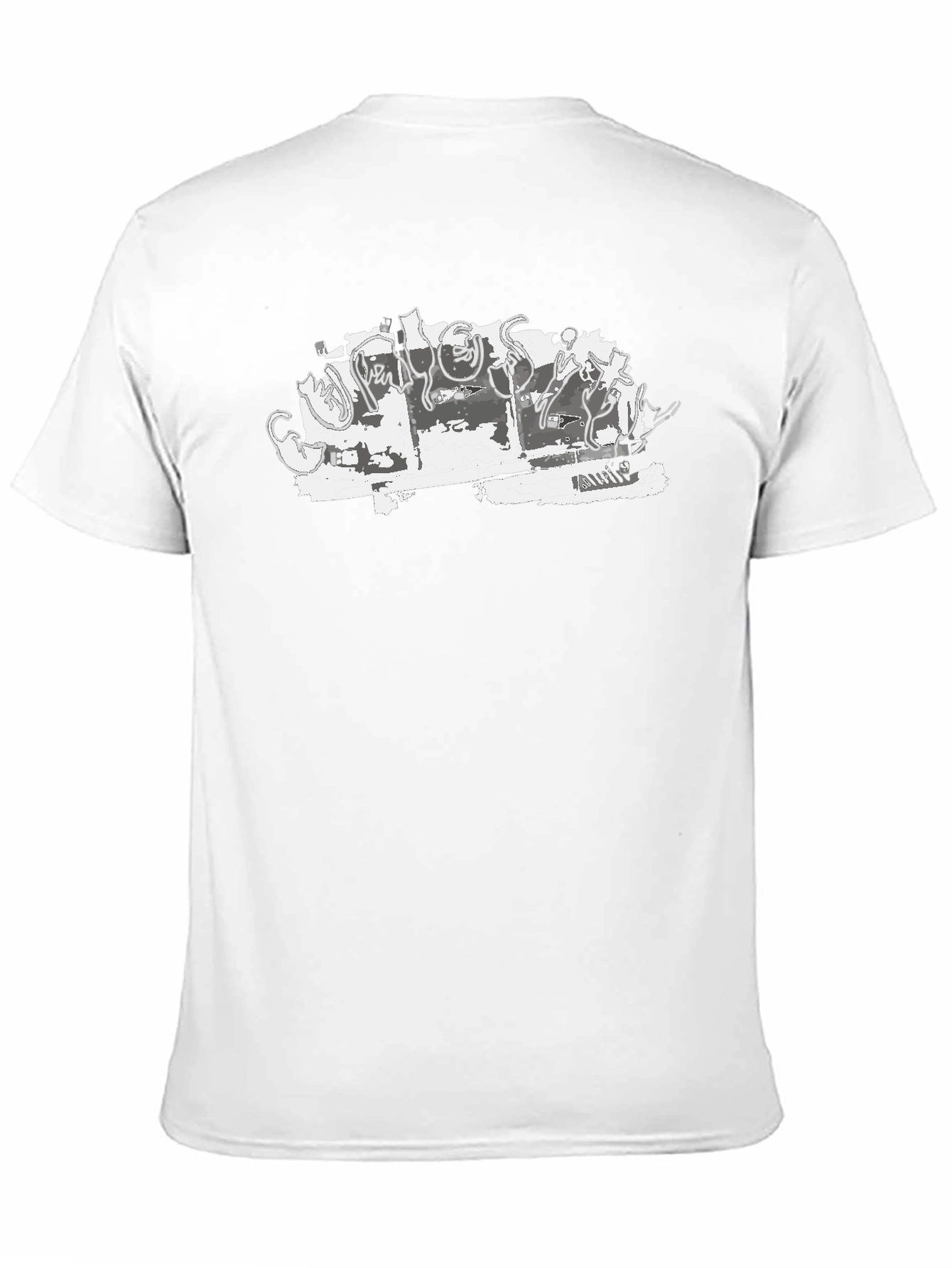 Abstract Cat Sketch Black Tee
