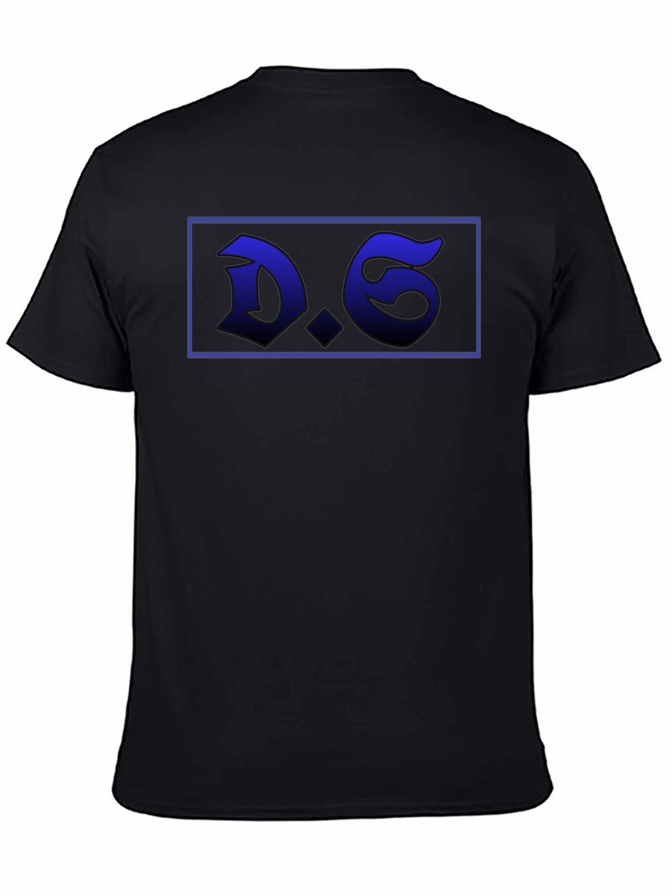 D.6. Graphic Tee - Bold Black Cotton Blend T-Shirt