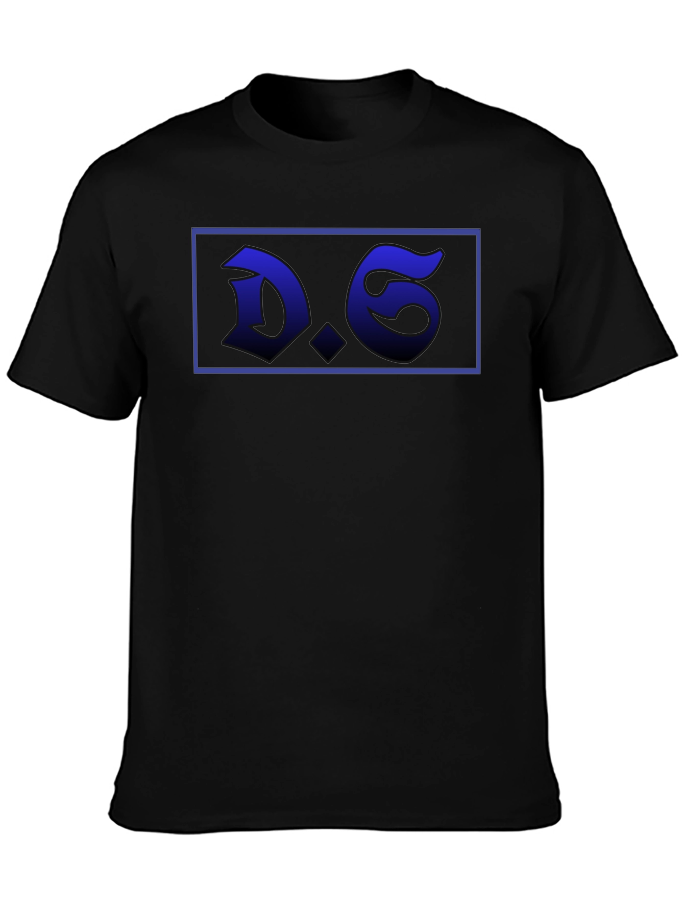 D.6. Graphic Tee - Bold Black Cotton Blend T-Shirt