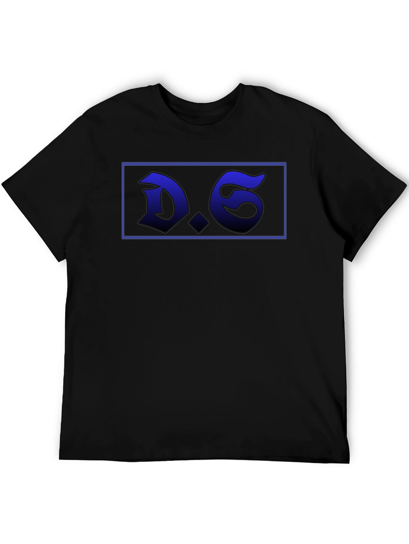 D.6. Graphic Tee - Bold Black Cotton Blend T-Shirt