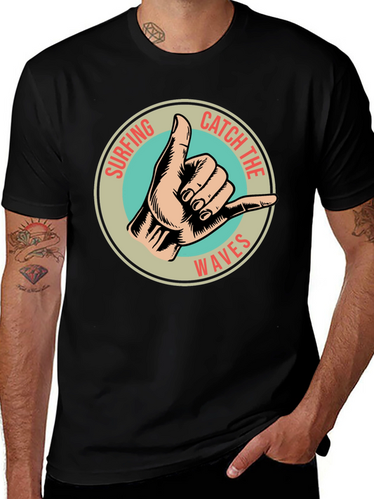 Surfing Catch The Waves Graphic Tee