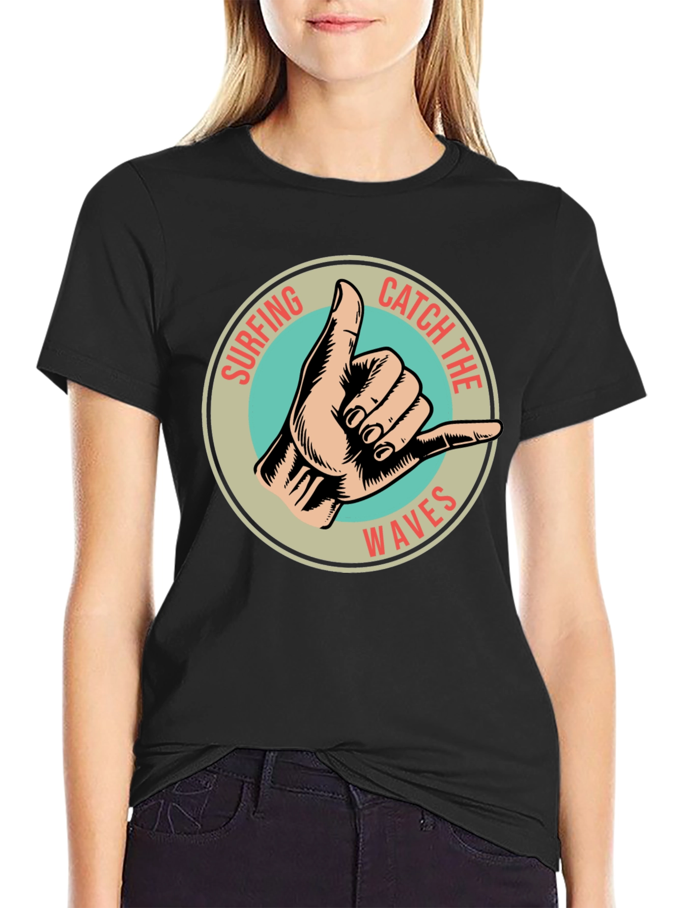 Surfing Catch The Waves Graphic Tee