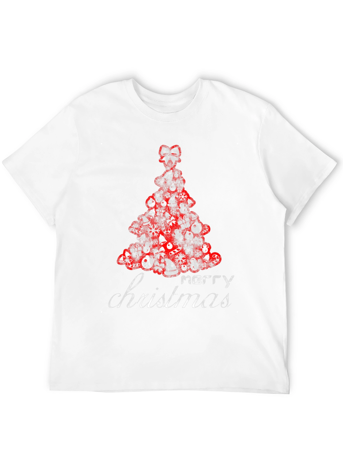 Festive Merry Christmas Tree Graphic Tee