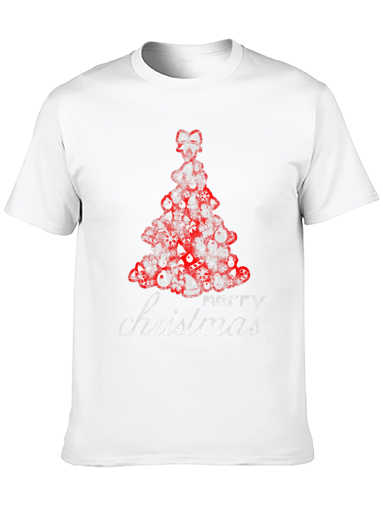 Festive Merry Christmas Tree Graphic Tee