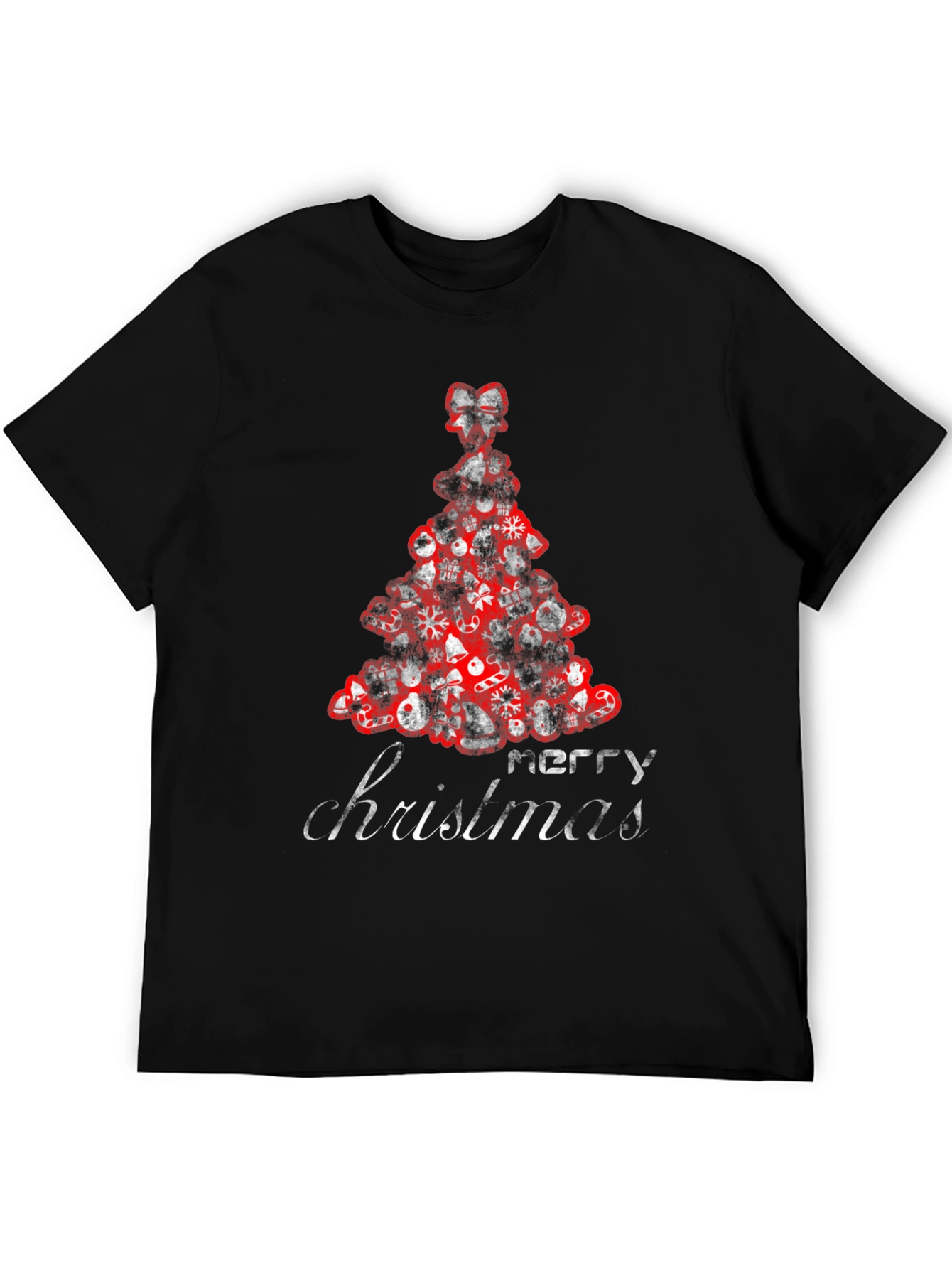 Festive Merry Christmas Tree Graphic Tee