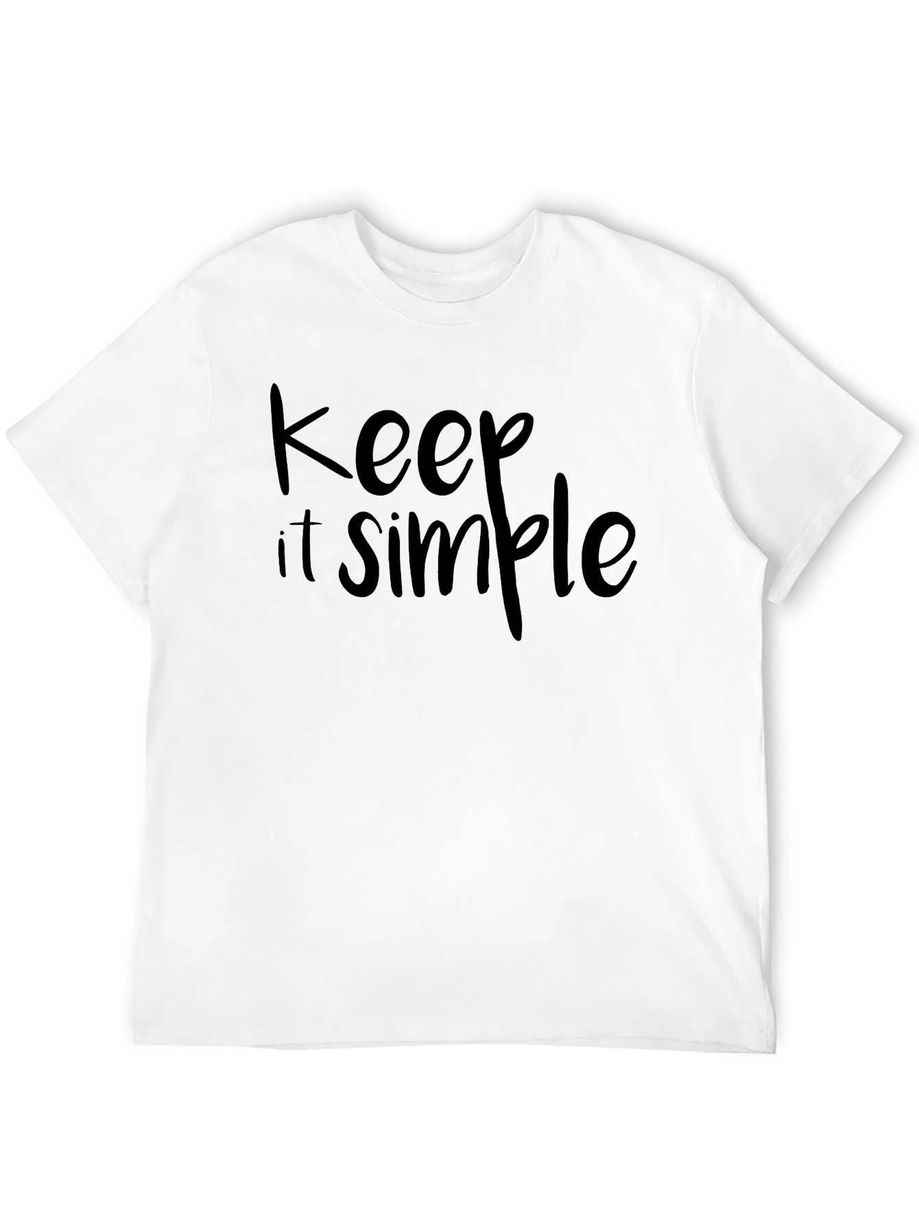 Keep It Simple Black Graphic T-Shirt