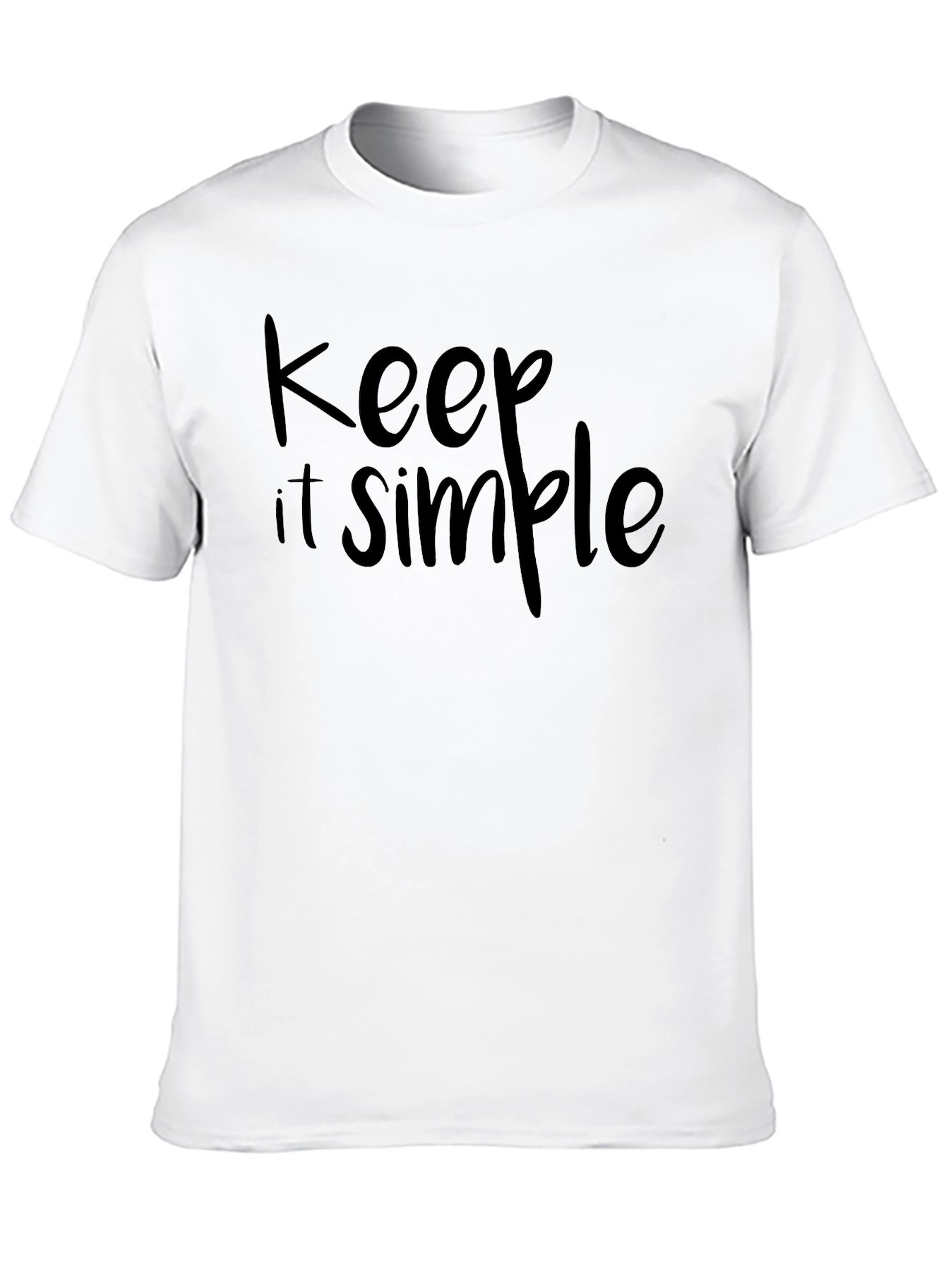 Keep It Simple Black Graphic T-Shirt