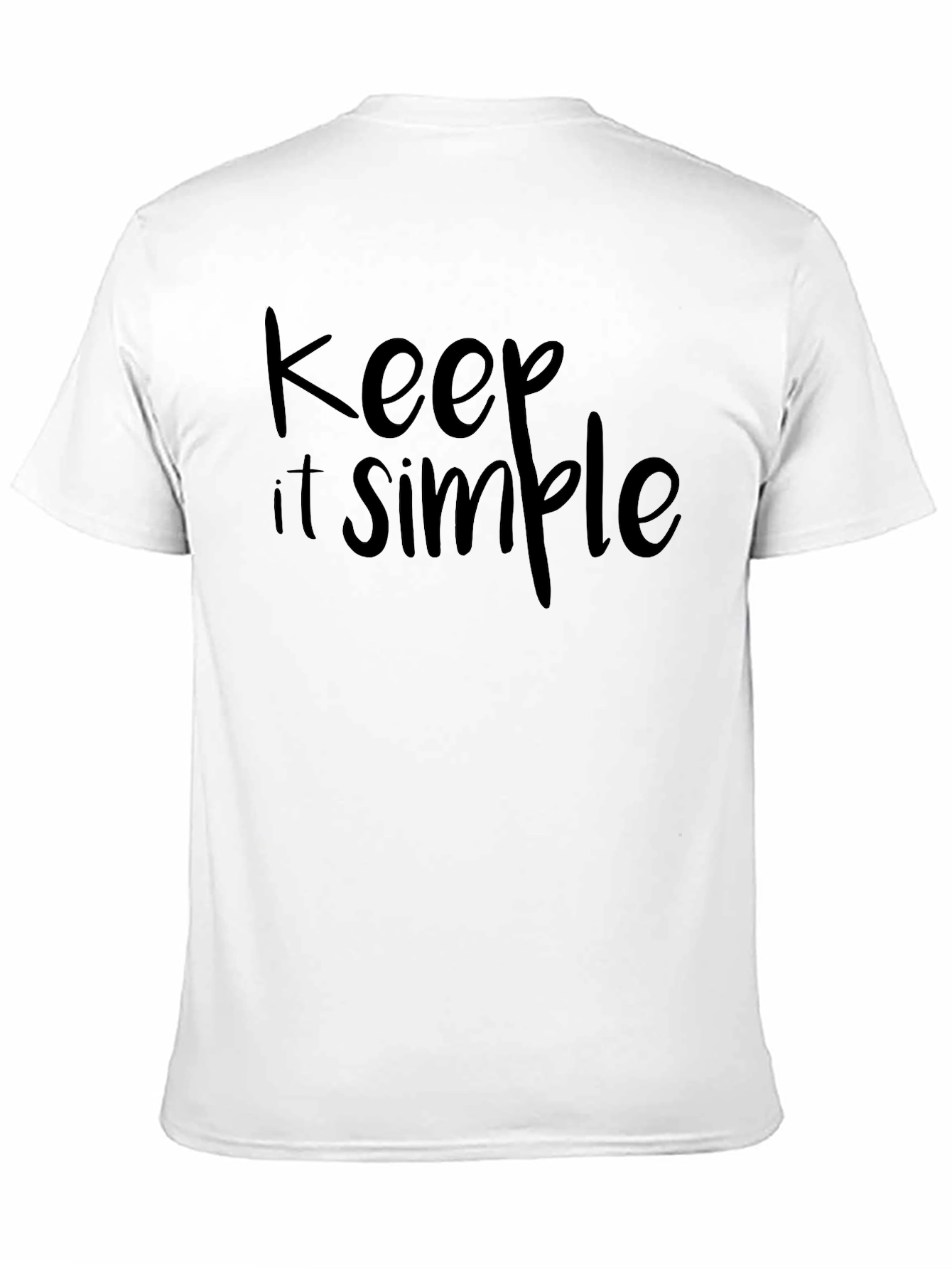 Keep It Simple Black Graphic T-Shirt