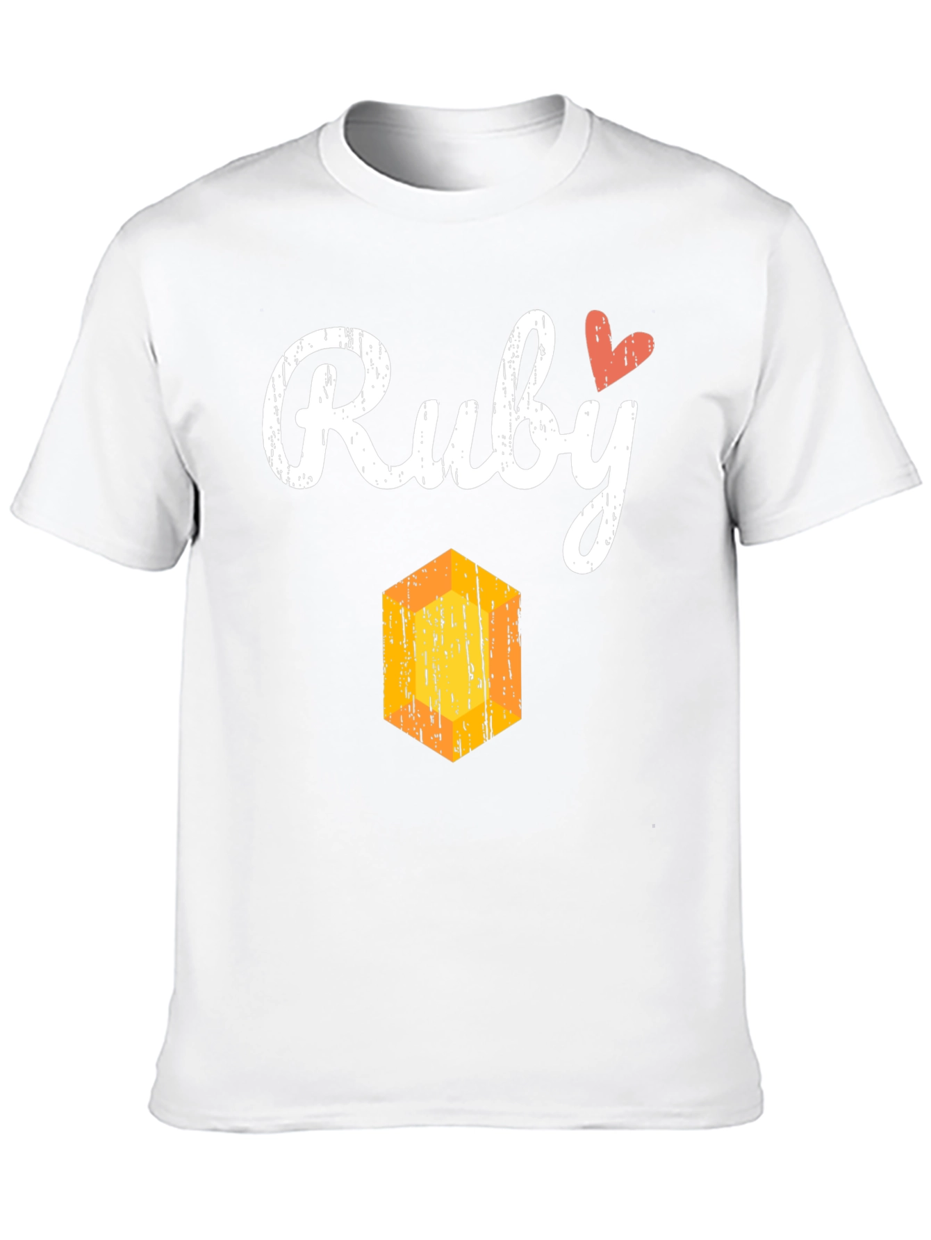 Ruby Heart Graphic Black T-Shirt